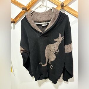 vintage 70s Hysport Australia pure new wool Downunder kangaroo